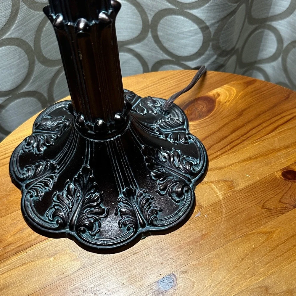 Vintage Mid-Century Demask Satin Table Lamps Pair - Hollywood Regency 60s